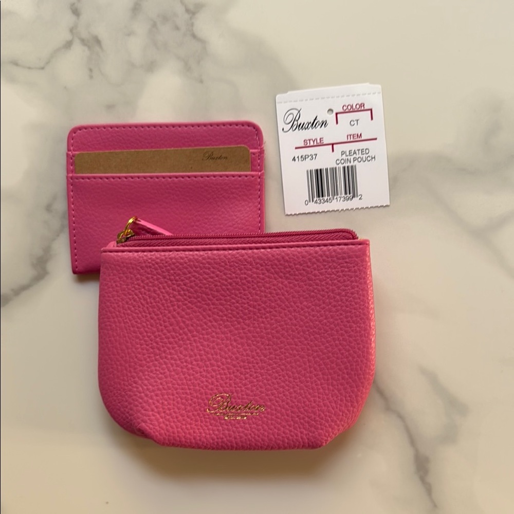 Vintage Brighton Pink Wallets Sleek Design Gold-Tone Details